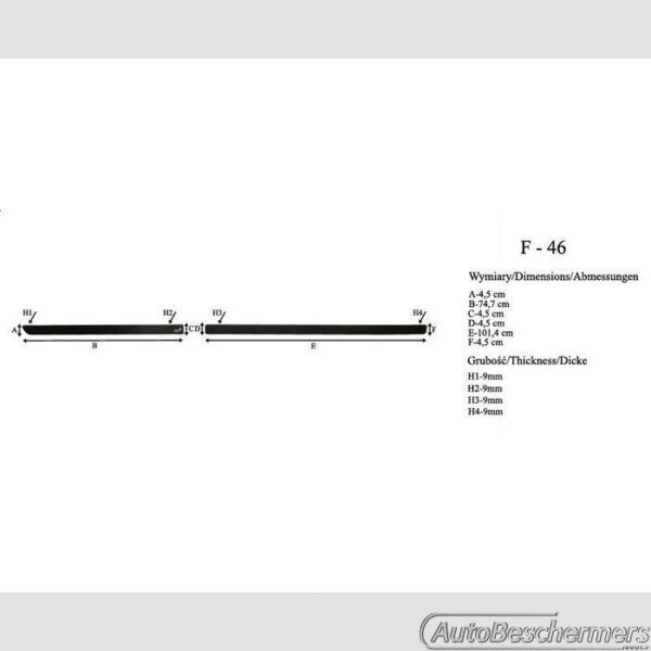 Stootlijsten set zwart Nissan Navara 2007- - Afbeelding 2
