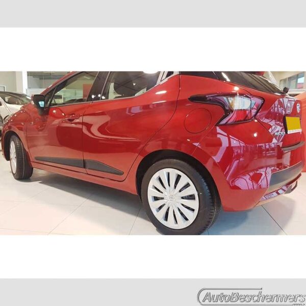 Stootlijsten set zwart Nissan Micra K14 5-deurs 12.2016- - Afbeelding 4