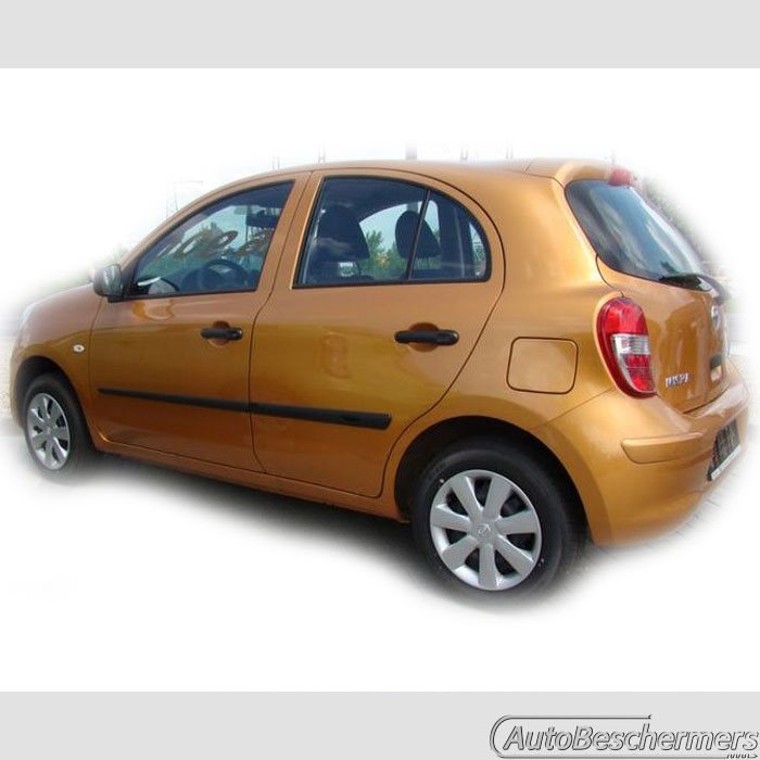 Stootlijsten set zwart Nissan Micra 5-deurs 2011-