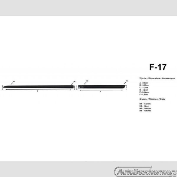 Stootlijsten set zwart Nissan X-Trail III 06.2014- - Afbeelding 3