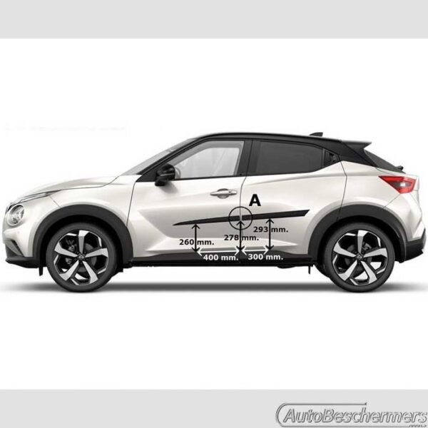 Stootlijsten set zwart Nissan Juke II 01.2021- - Afbeelding 4