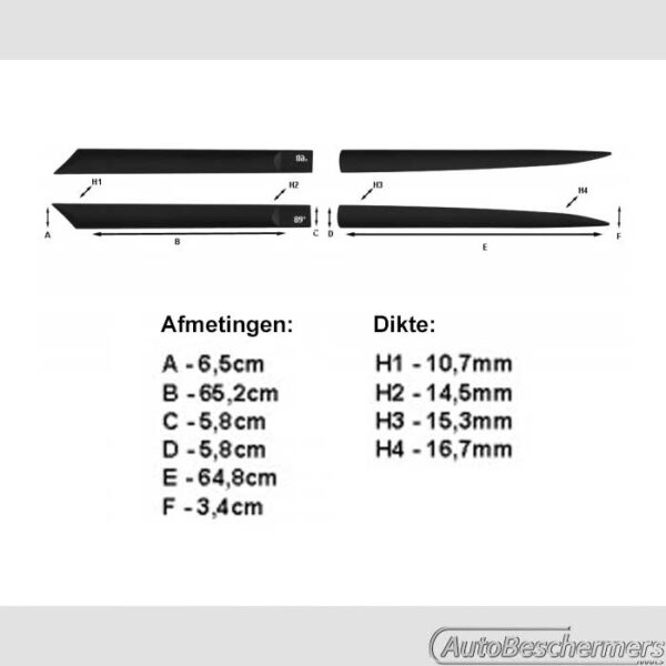 Stootlijsten set zwart Nissan Juke II 01.2021- - Afbeelding 5