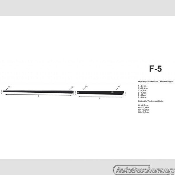 Stootlijsten set zwart Opel Corsa E 5-deurs 12.2014- - Afbeelding 2