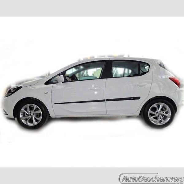 Stootlijsten set zwart Opel Corsa E 5-deurs 12.2014-