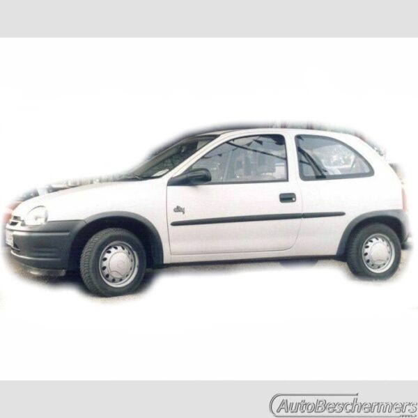 Stootlijsten set zwart Opel Corsa B 3-deurs 1993-10.2000