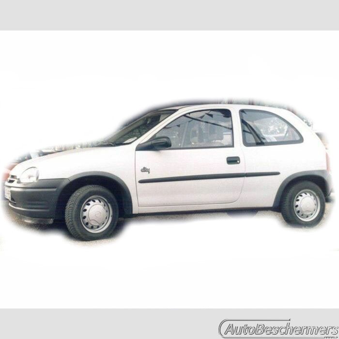 Stootlijsten set zwart Opel Corsa B 3-deurs 1993-10.2000