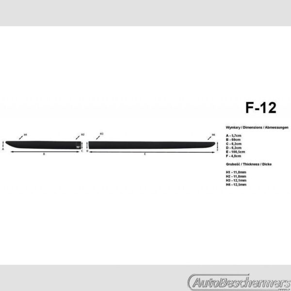 Stootlijsten set zwart Opel Corsa D 5-deurs 06.2006-11.2014 - Afbeelding 2