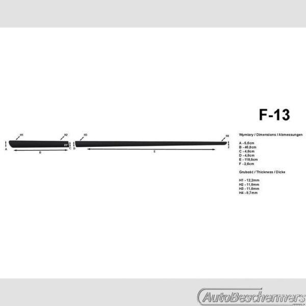 Stootlijsten set zwart Opel Corsa C 3-deurs 11.2000-11.2006 - Afbeelding 2