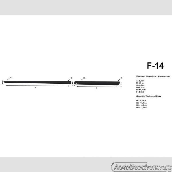 Stootlijsten set zwart Opel Astra H 5-deurs 10.2004-10.2009 - Afbeelding 2