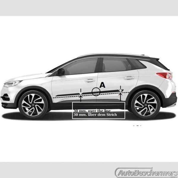 Stootlijsten set zwart Opel Grandland X 2017- - Afbeelding 5