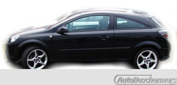 Stootlijsten set zwart Opel Astra H 3-deurs GTC 10.2005-12.2011