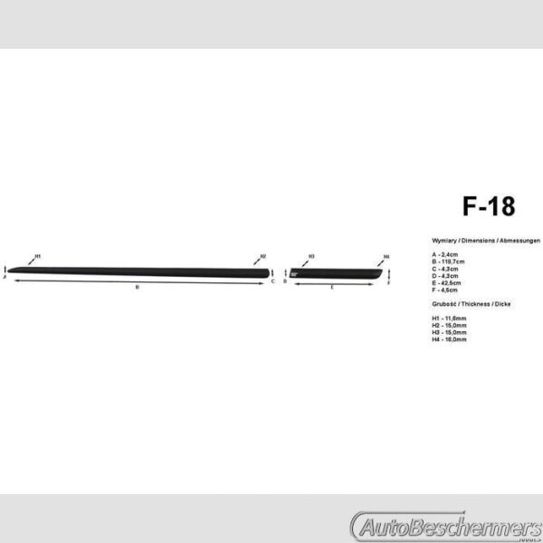 Stootlijsten set zwart Opel Astra H 3-deurs GTC 10.2005-12.2011 - Afbeelding 4