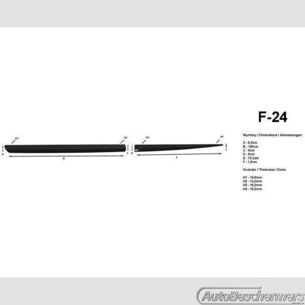 Stootlijsten set zwart Opel Astra K 09.2015- - Afbeelding 3
