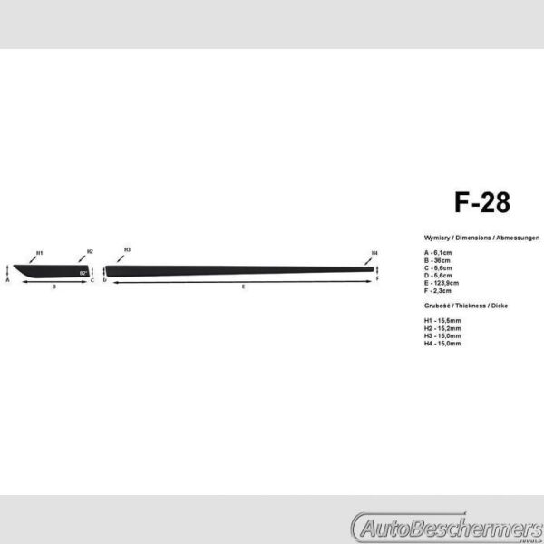 Stootlijsten set zwart Opel Adam 3-deurs 01.2013- - Afbeelding 2
