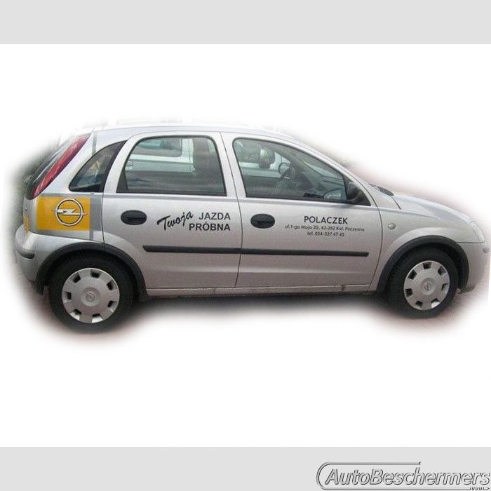 Stootlijsten set zwart Opel Corsa C 5-deurs 11.2000-11.2006
