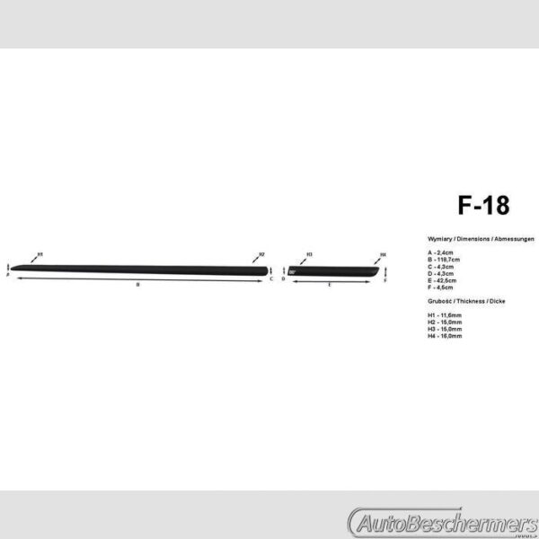 Stootlijsten set zwart Opel Astra J GTC 01.2012- - Afbeelding 2