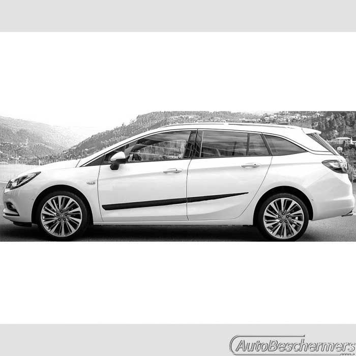 Stootlijsten set zwart Opel Astra K Sportstourer 11.2015-