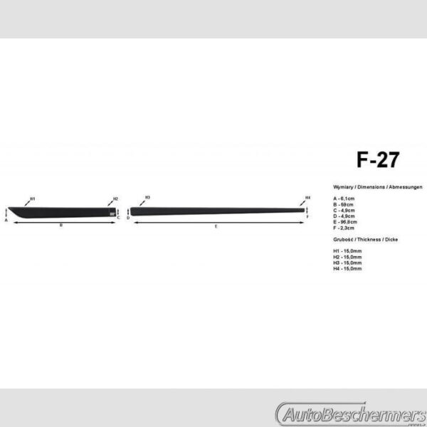 Stootlijsten set zwart Opel Karl 07.2015- - Afbeelding 3