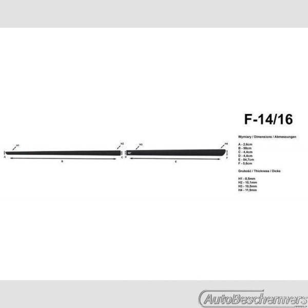 Stootlijsten set zwart Opel Zafira Tourer 01.2012- - Afbeelding 3
