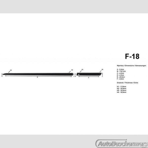 Stootlijsten set zwart Opel Corsa D 3-deurs 06.2006-11.2014 - Afbeelding 2
