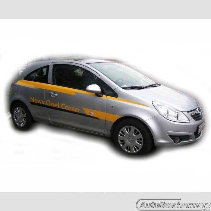 Stootlijsten set zwart Opel Corsa D 3-deurs 06.2006-11.2014