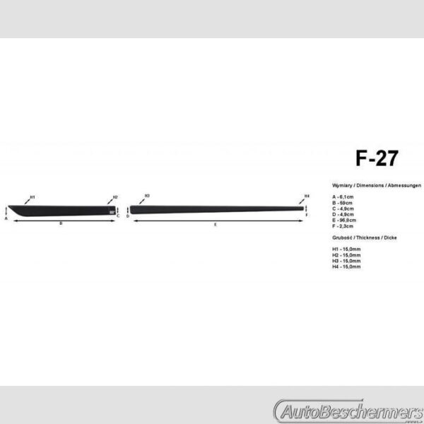 Stootlijsten set zwart Opel Mokka 2013- - Afbeelding 3