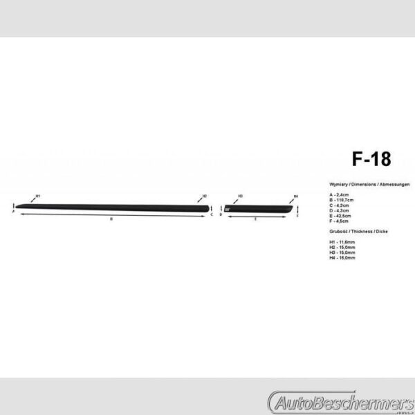 Stootlijsten set zwart Opel Corsa E 3-deurs 12.2014- - Afbeelding 3