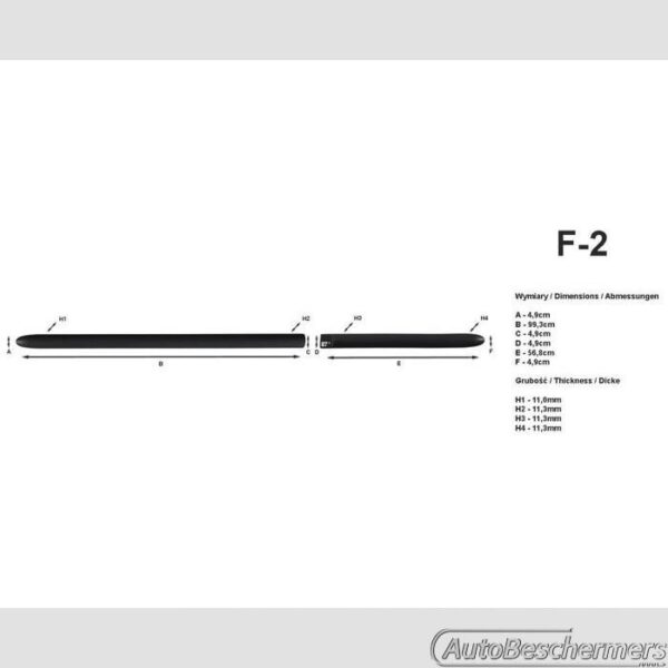 Stootlijsten set zwart Peugeot 107 5-deurs 03.2005-03.2014 - Afbeelding 2