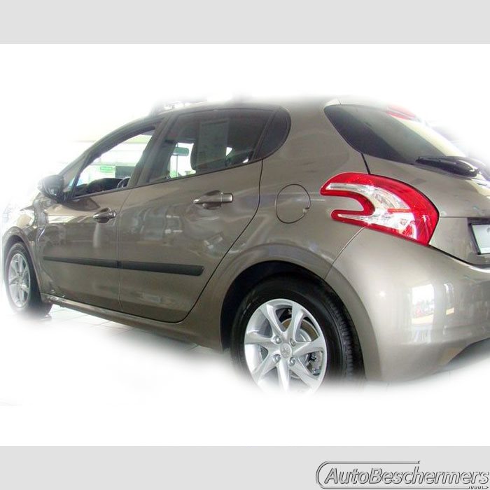 Stootlijsten set zwart Peugeot 208 5-deurs 04.2012-