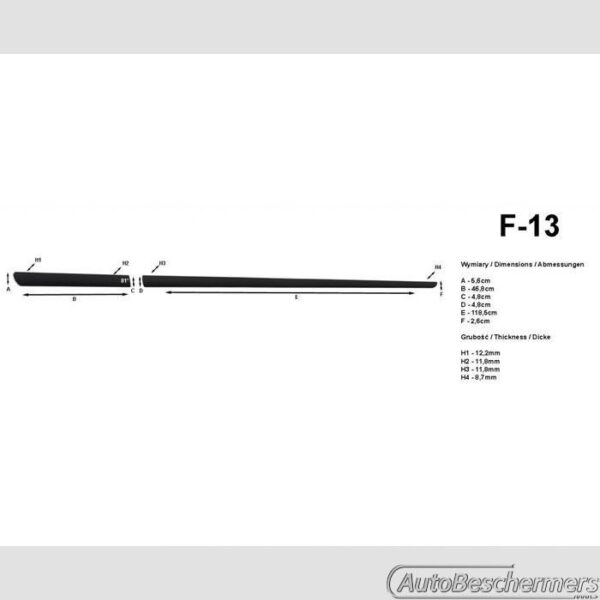 Stootlijsten set zwart Peugeot 107 3-deurs 03.2005-03.2014 - Afbeelding 2