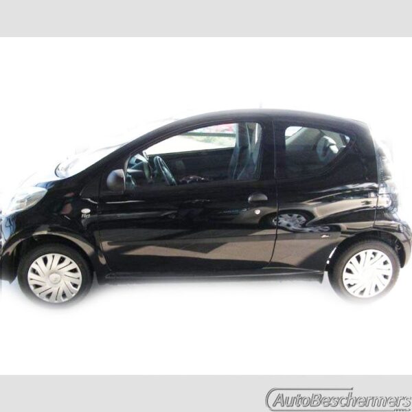 Stootlijsten set zwart Peugeot 107 3-deurs 03.2005-03.2014