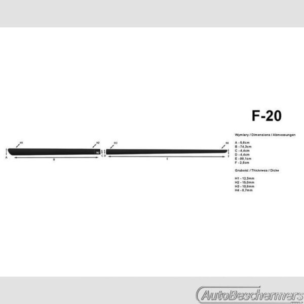 Stootlijsten set zwart Peugeot 308 10.2013- - Afbeelding 3