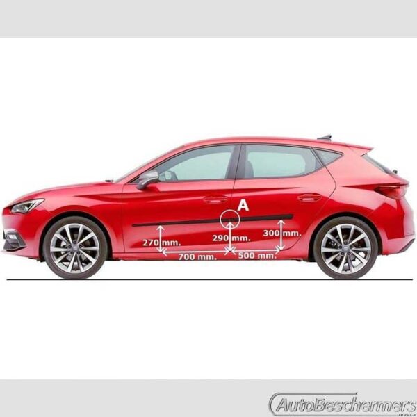 Stootlijsten set zwart Seat Leon HB 04.2020- - Afbeelding 4