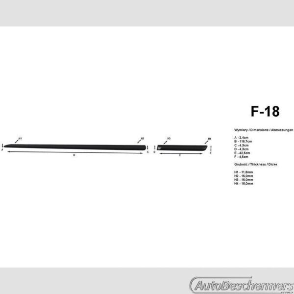 Stootlijsten set zwart Seat Ibiza 3-deurs 02.2012- - Afbeelding 2