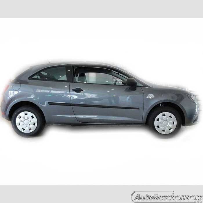 Stootlijsten set zwart Seat Ibiza 3-deurs 02.2012-