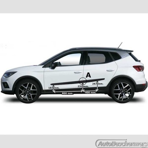 Stootlijsten set zwart Seat Arona 11.2017- - Afbeelding 4