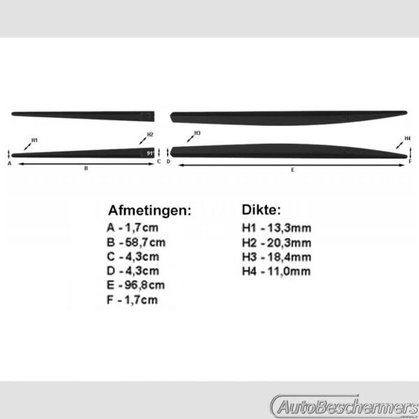 Stootlijsten set zwart Seat Leon ST 11.2013- - Afbeelding 4