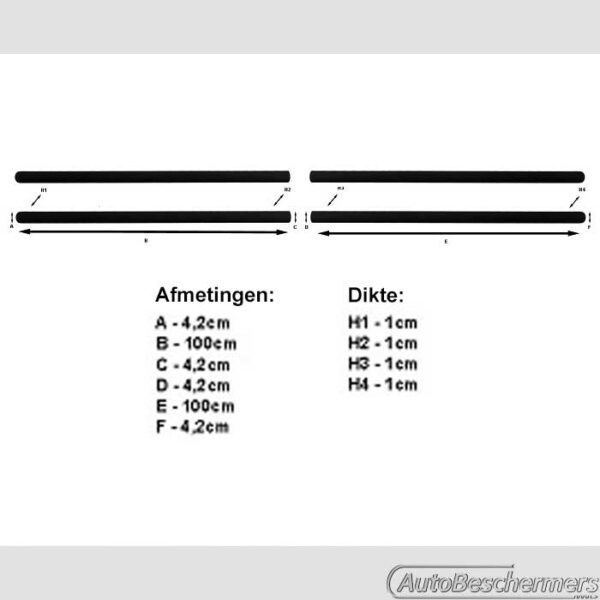 Stootlijsten set zwart Seat Alhambra 10.2010- - Afbeelding 6
