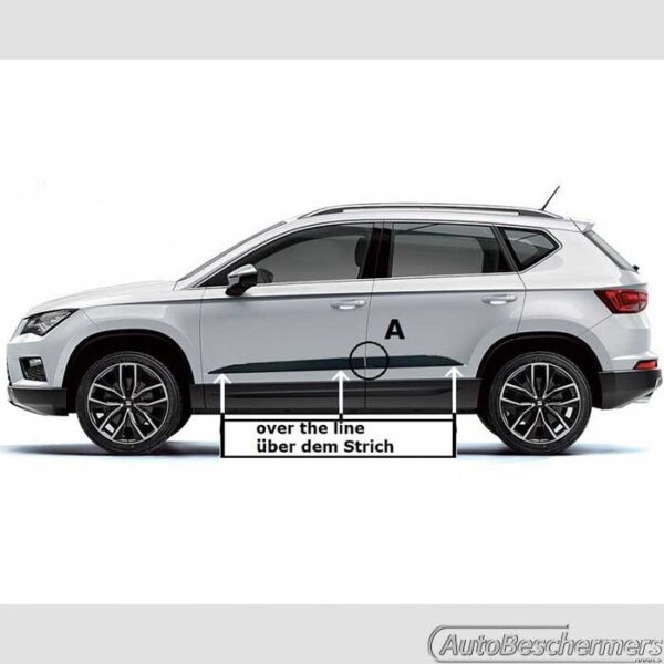 Stootlijsten set zwart Seat Ateca 07.2016- - Afbeelding 4