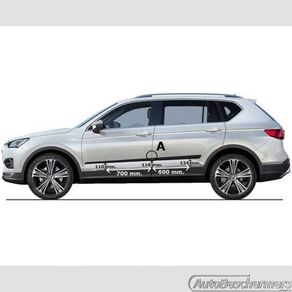 Stootlijsten set zwart Seat Tarraco 01.2019- - Afbeelding 4