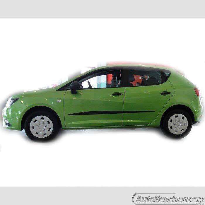 Stootlijsten set zwart Seat Ibiza 5-deurs en ST 02.2012-