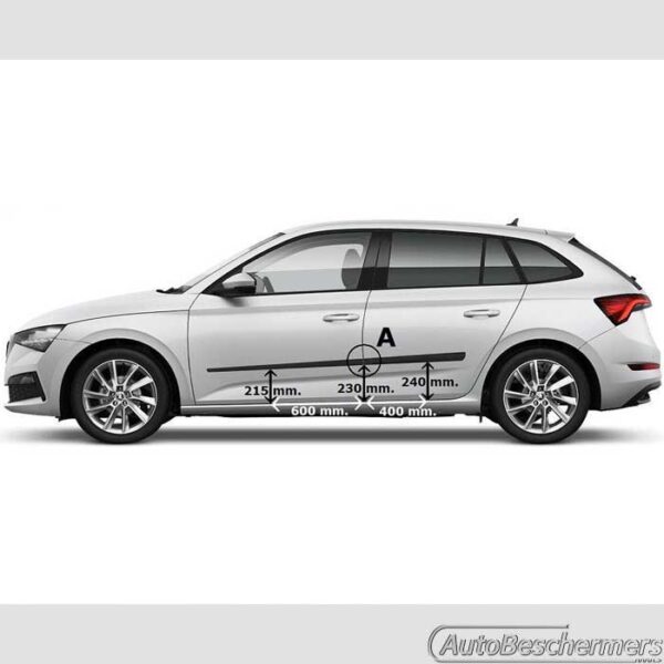 Stootlijsten set I zwart Skoda Scala 05.2019- - Afbeelding 4