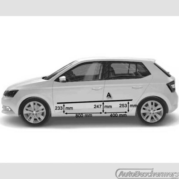 Stootlijsten set zwart Skoda Fabia 10.2014- - Afbeelding 4