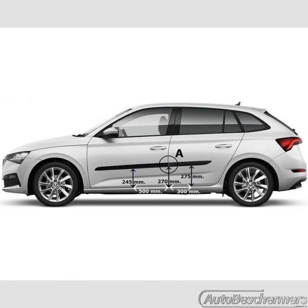 Stootlijsten set II zwart Skoda Scala 05.2019- - Afbeelding 4