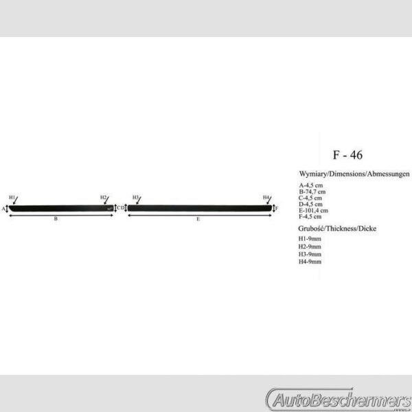 Stootlijsten set zwart Skoda Rapid 11.2012- - Afbeelding 2