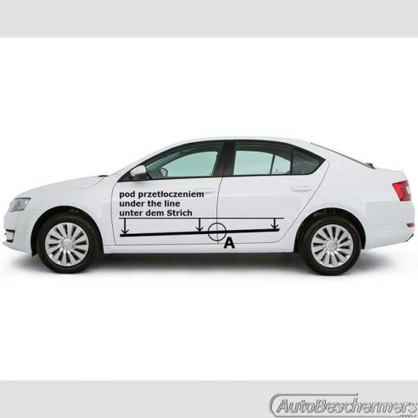 Stootlijsten set zwart Skoda Octavia Sedan 02.2013-02.2017 - Afbeelding 5