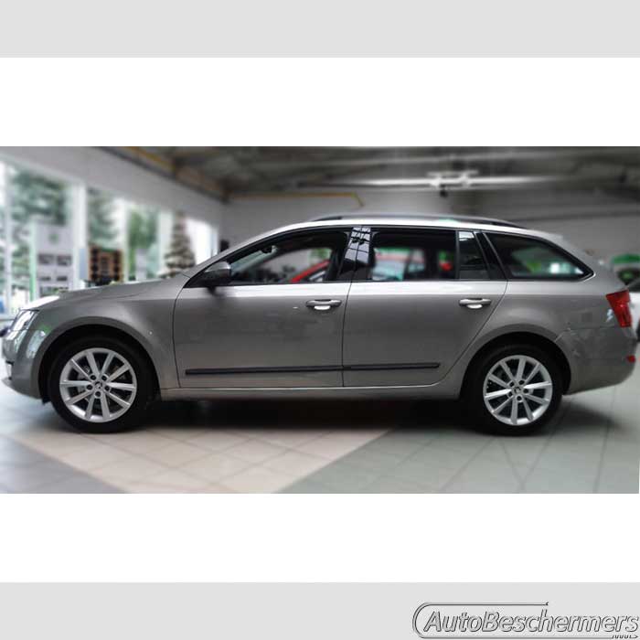 Stootlijsten set zwart Skoda Octavia Combi 06.2013-02.2017