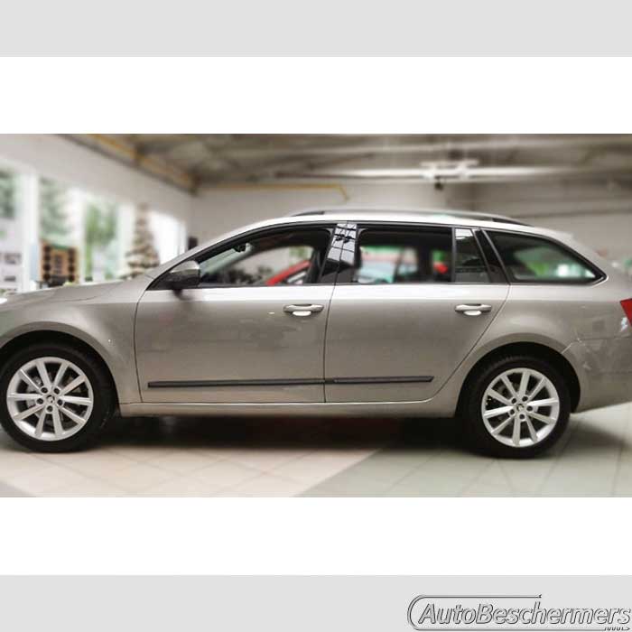 Stootlijsten set zwart Skoda Octavia Combi 02.2017-03.2020