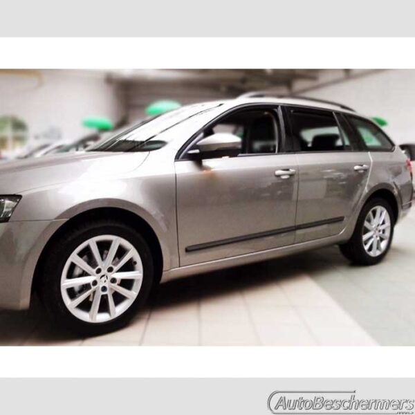 Stootlijsten set zwart Skoda Octavia Combi 02.2017-03.2020 - Afbeelding 2
