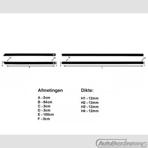 Stootlijsten set zwart Skoda Octavia Combi 02.2017-03.2020 - Afbeelding 5